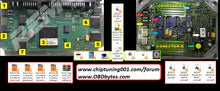 Carica l'immagine nel visualizzatore di Gallery, Car's ECU tuning training course and software package image featuring schematics and software icons.