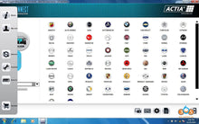 Carica l'immagine nel visualizzatore di Gallery, Heavy vehicles trucks diagnostic software interface screen showcasing various car brand logos for Actia Multi-Diag Office DVD.