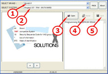 Carica l'immagine nel visualizzatore di Gallery, Car chip tuning software interface on computer screen with options for brand and system selection.