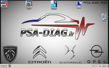 Carica l'immagine nel visualizzatore di Gallery, DIAGBOX 9.125 March 2022 VMware version desktop view showcasing PSA logos.