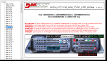 Carica l'immagine nel visualizzatore di Gallery, ECU connector schematic with pinouts and connection details for Bosch_EDC17C45, version 02.01, showing power and communication pin configurations.
