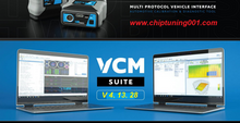 Carica l'immagine nel visualizzatore di Gallery, Automotive calibration and diagnostic tool with VCM Suite software version 4.13.28 display on laptops.