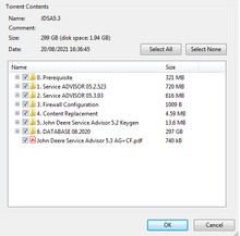 Carica l'immagine nel visualizzatore di Gallery, Heavy vehicles trucks buses diagnostic programming software package display showing contents and file sizes.