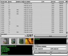 Carica l'immagine nel visualizzatore di Gallery, Software interface for Airbag Reset Full Package, showing vehicle models, part numbers, and EEPROM details.