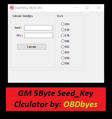 GM 5Bytes Seed_Key_Calculator
