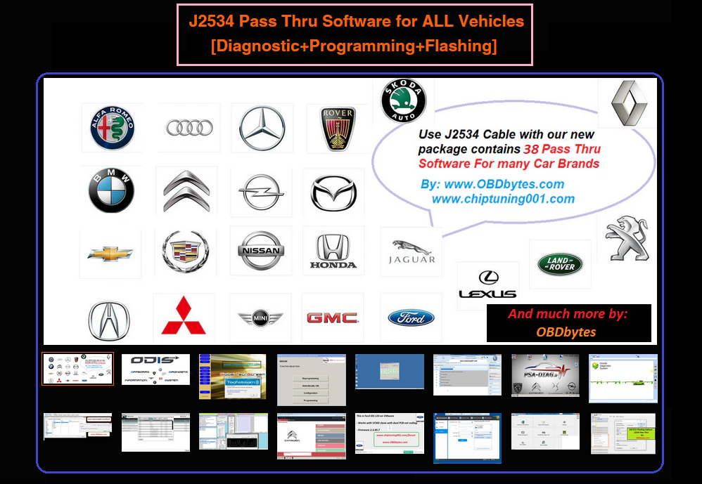 J2534 Pass Thru Software for ALL Vehicles [Diagnostic+Programming+Flashing]