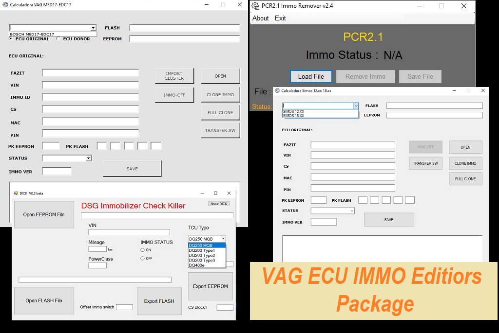 4_New_VAG_ECU_IMMO_Editors and Calculators - OBDbytes for Car Chip Tuning