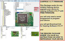 Load image into Gallery viewer, Upgrade any carprog Device to run with carprog software 13.77 remove Firmware (Full Rework Package)
