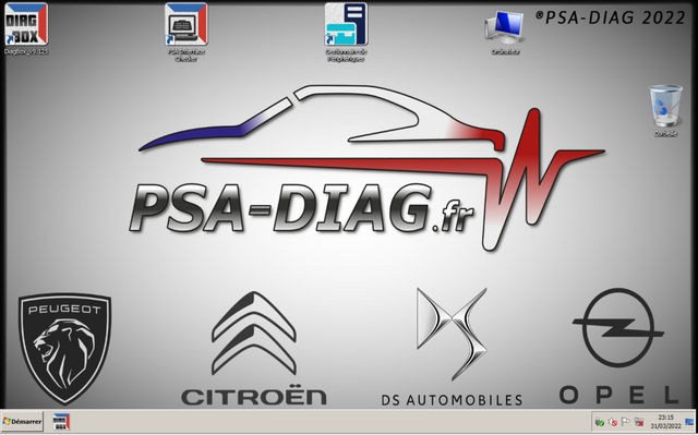 Peugote Citroen DIAGBOX 9.125 - MARS 2022 - VMWARE VERSION