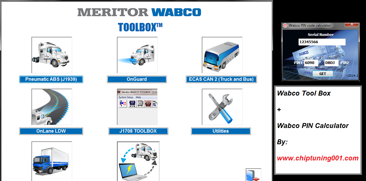 Wabco Tool Box + Wabco PIN Calculator