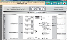 Carica l&#39;immagine nel visualizzatore di Gallery, DICATEC automotive software interface displaying electrical injection system diagram.
